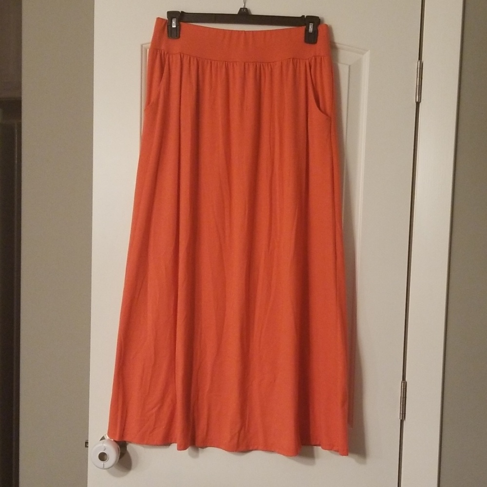 Coral maxi dress